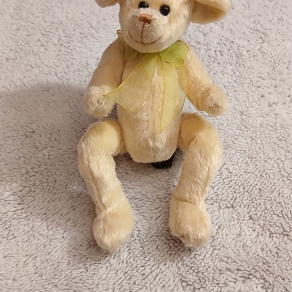 Vintage 1993 Ty Cream Teddy Bear Without Tag - Picture 1 of 3
